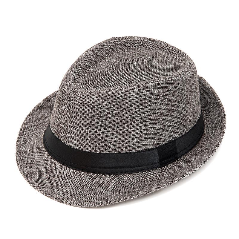 Мужская летняя соломенная шляпа федора от солнца - Уличная солнцезащитная пляжная шляпа-котелок