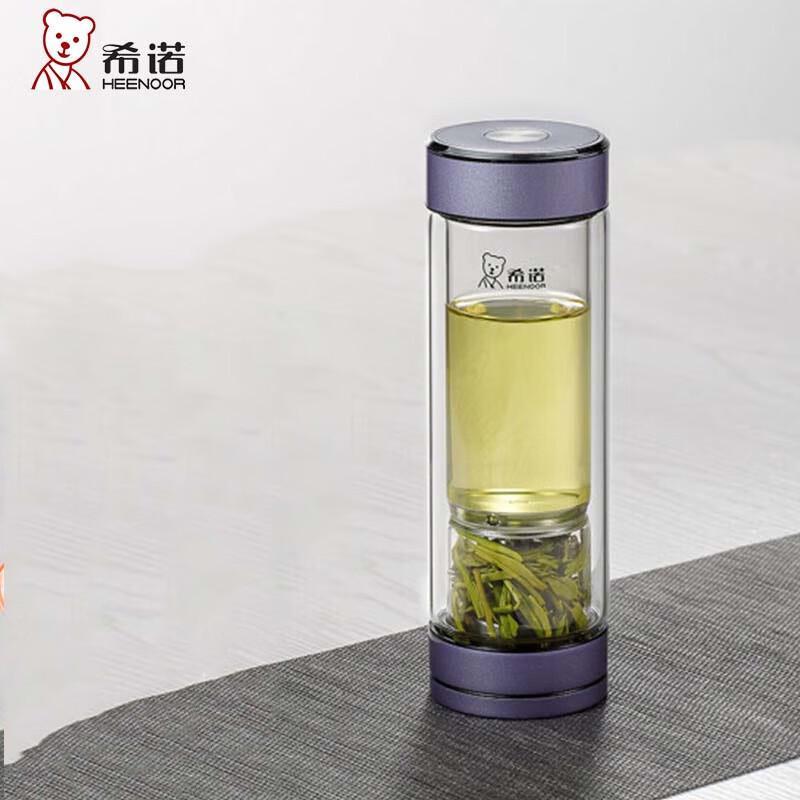 HEENOOR XN-7012 300ml Double-Layer Tea Infuser Glass Cup