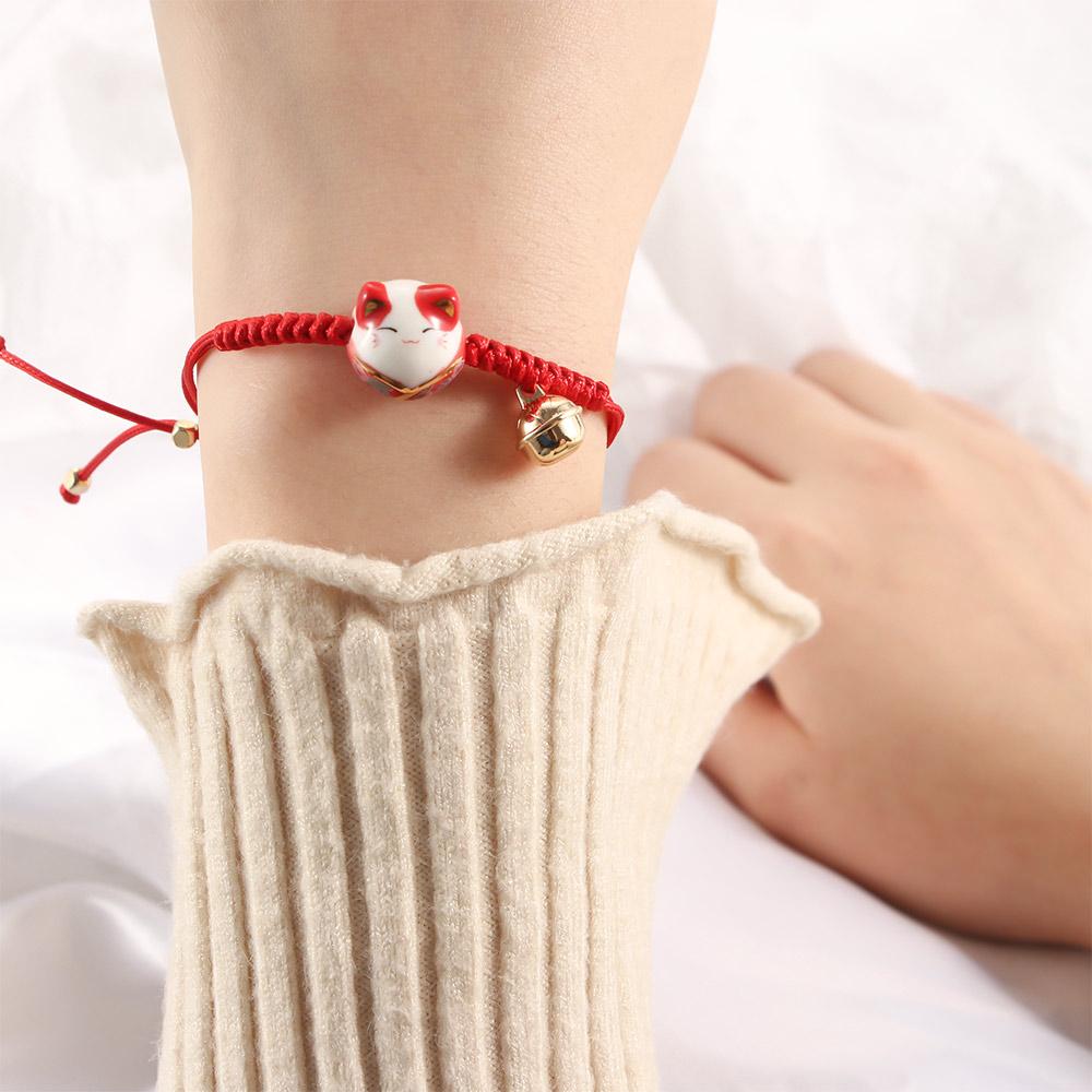 Lucky Bell Braided Rope Temperament Red Rope Bracelet Zodiac Hand Rope Fashion Jewelry Women Gifts