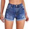 Женские джинсовые классические универсальные модные шорты с высокой талией