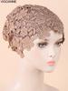 VigoAnne 2025 Middle East Lady Casual Muslim Hijab Solid Lace Prayer Hat Hijab Women Hot Fix Breathable Islamic Turban Headband