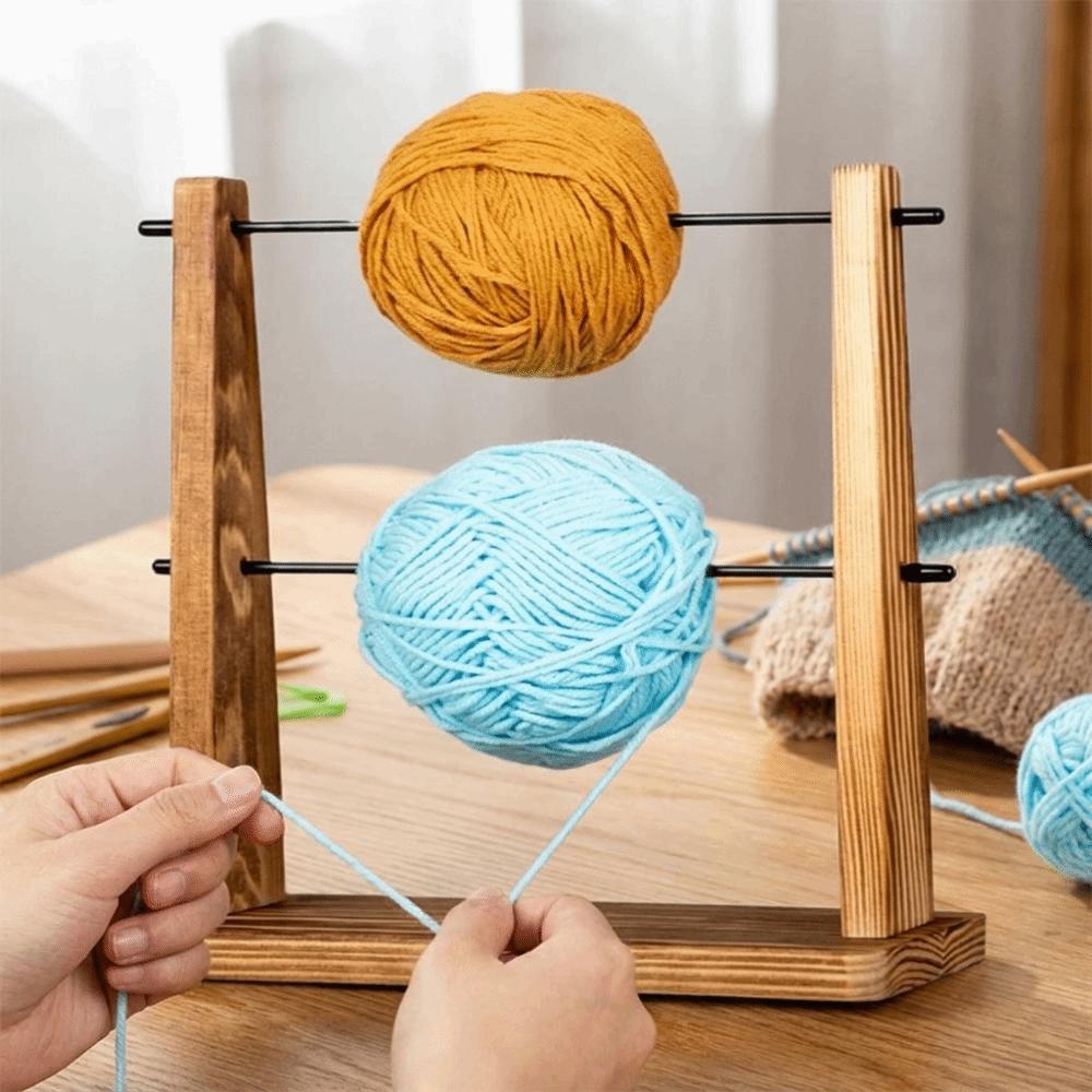 Solid Wood Wire Winding Rack Detachable Spindle Winder Wool Storage Rack  Craft Supplies