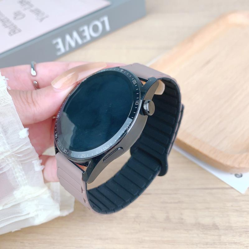 18mm 22mm 20mm Magnetic Silicone Strap For Samsung Galaxy Watch 7 6 5 4 44mm 40mm Sports Band For Galaxy Watch 4 6 Classic 47mm Huawei GT 4/5/6 41mm
