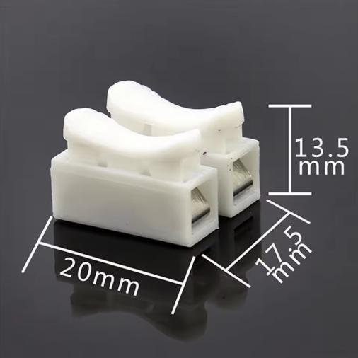 30pcs 20x17.5x13.5mm 2 Pins Electrical Cable Connectors CH2 Quick Splice Lock Wire Terminals Lamp Connection