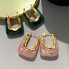 Fashionable And Elegant Retro U-Shaped Earrings For Women, High-End And Light Luxury Earrings Jewelry Gifts
