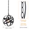 Industrial Plug-in Globe Pendant Light E26 Base Vintage Spherical Hanging Lights Lantern 14.76ft