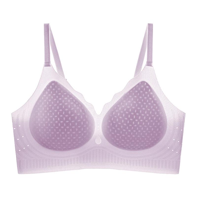 Traceless without steel ring, close the secondary breasts, women's big breasts show small gathering bra cover 11 gathering to prevent sagging