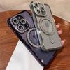 Новый модный прозрачный чехол с блестками и бриллиантами для iPhone17 16 15 14 13 17 12 Pro Max Магнитный бампер с поддержкой беспроводной зарядки