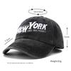 Ретро Бейсболка Snapback с вышивкой New York Винтажная стираная Бейсболки Весна Осень Регулируемая Хип-хоп Папа-кепки Для мужчин Женщин