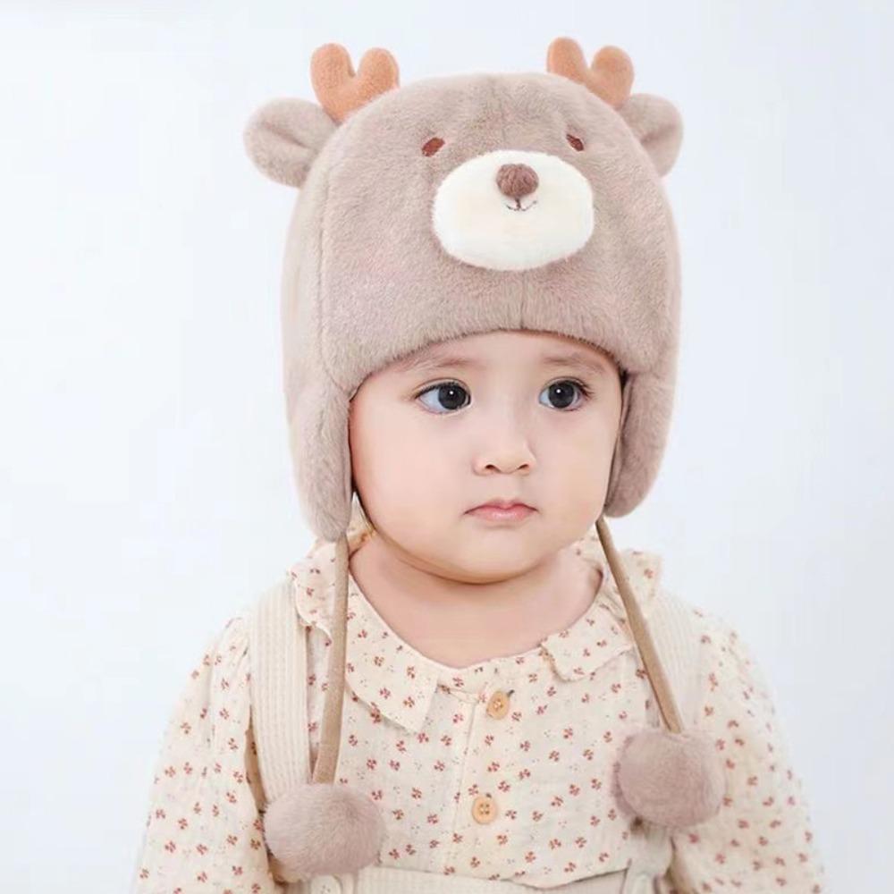 Ear Protection Winter Baby Hat Plush Toddler Bonnets Fashion Baby Warm Cap  Autumn/Winter