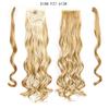 XINRAN Long Ponytail Synthetic Hairpiece Wrap On Clip Hair Extensions Ombre Brown Ponytail  Blonde Hair