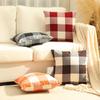 New Plaid Sofa Pillow Case Simple Home Classic Contrasting Color Pillow Ins Style Linen Bedside Pillow