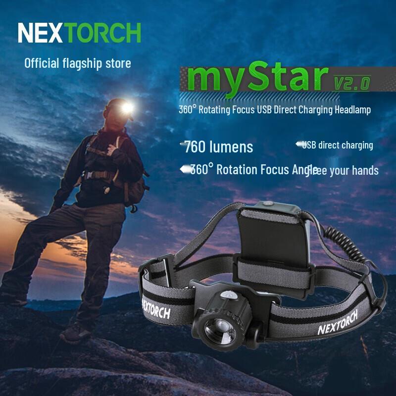 Перезаряжаемый наружный налобный фонарь NEXTORCH Mystar v2.0