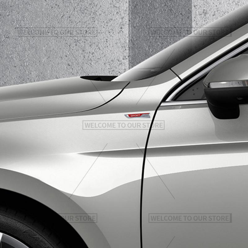 JBIW9 3D Car Styling Sport Line Emblem Side Badge Metal Stickers Rear Trunk Decals For Skoda Citigo Octavia Kodiaq Kamiq Yeti Fabia RS