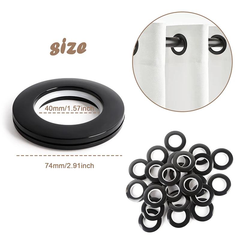 16pcs Plastic Top Curtain Accessories for Roman Rod Home Decoration Plastic Eyelets for Windows Grommet Kit Sewing Eyelet