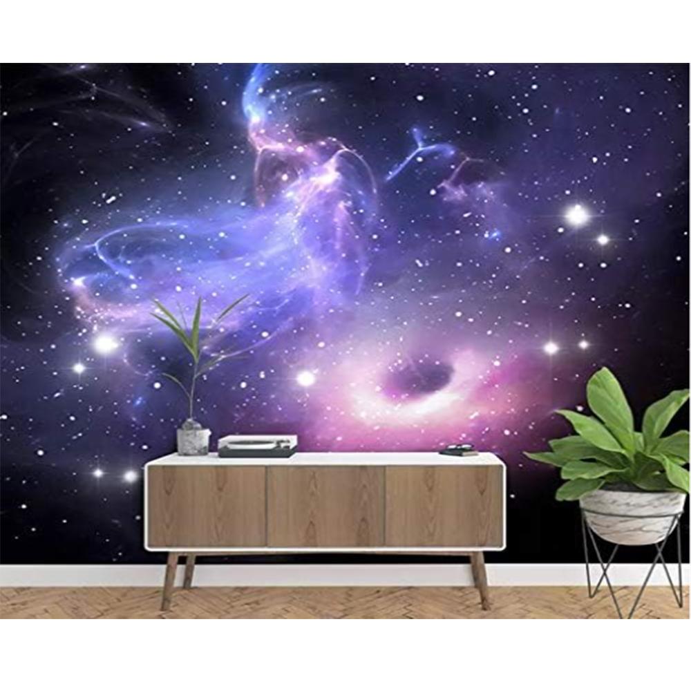 Галактические фрески Вселенная Обои Потолок Звездное небо Фреска Спальня Гостиная ТВ Фон Большая Настенная Фреска