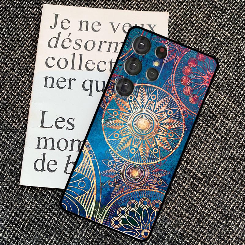 Психоделический чехол с цветочной мандалой в стиле тай-дай для Samsung Galaxy S25 Ultra S21 S22 S23 S24 Ultra S9 S10 S20 Plus S25 FE Задняя крышка