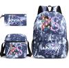 3Pcs/set 26 English Letter Printed Large Capacity Bookbag Backpack with Shoulder Bag Pencil Case for Teenager Student Boy Girl School Bag Kid Gift