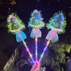 Multi-purpose LED Light-Up Wand Magical Wand Props Christmas Tree Glow Stick Xmas Home Decor