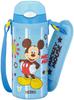 Thermos Vacuum Insulated Straw Disney Mickey Open Sky SKY Bottle, Mouse, One-Touch Type, 0.36L, Blue, FFI-401FDS