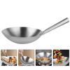 Chinese-style Stir-fry Wok Stainless Steel Water Ladle Traditional Frying Pan  Canteen