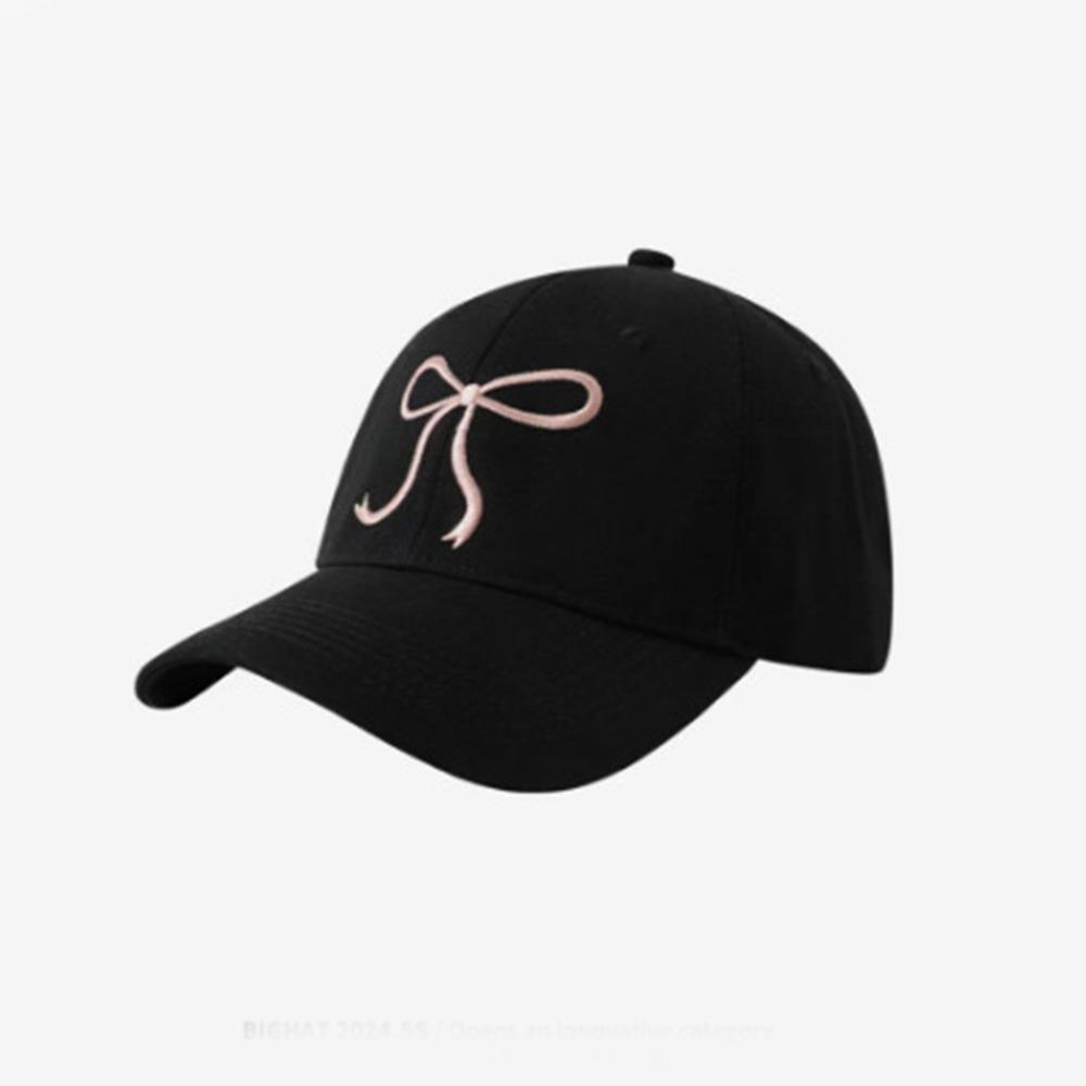 Cotton Bow Embroidered Hat Korean Style Women Peaked Cap Casual Bowknot Baseball Cap  for Girl