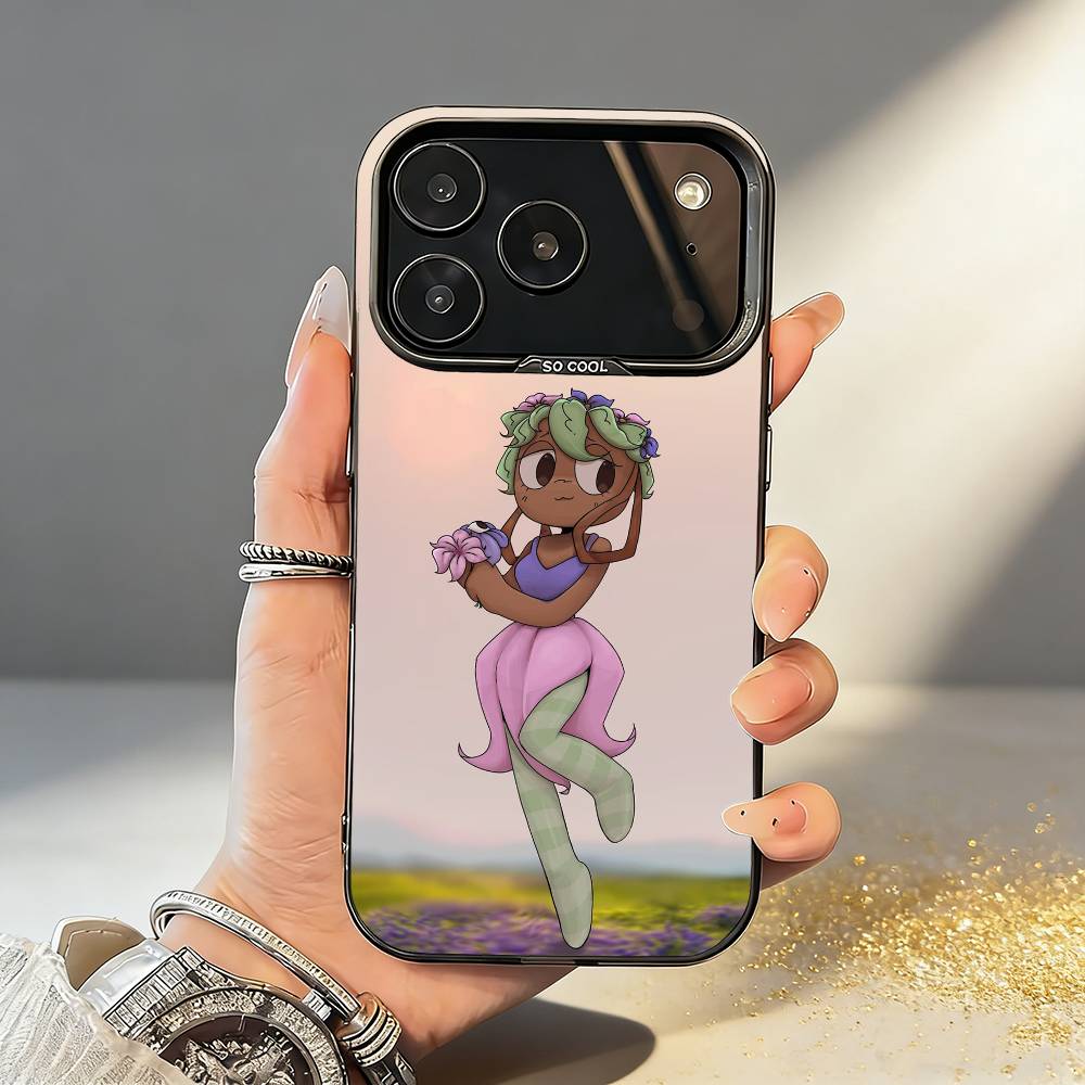 Чехол для телефона Bassie B-Bloomington D-Dandys World для iPhone17,16,15,14,13,12,11,Pro,MAX Серый Матовый Силиконовый Черный Чехол