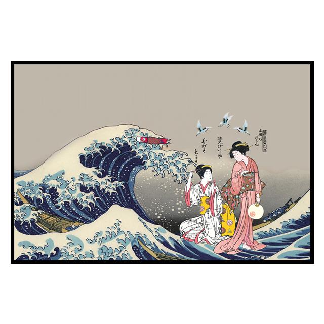 Japan Style Great Wave Kanagawa Surfing Canvas Painting Poster Classical Pictures Prints Katsushika Hokusai Painter Home Decor
