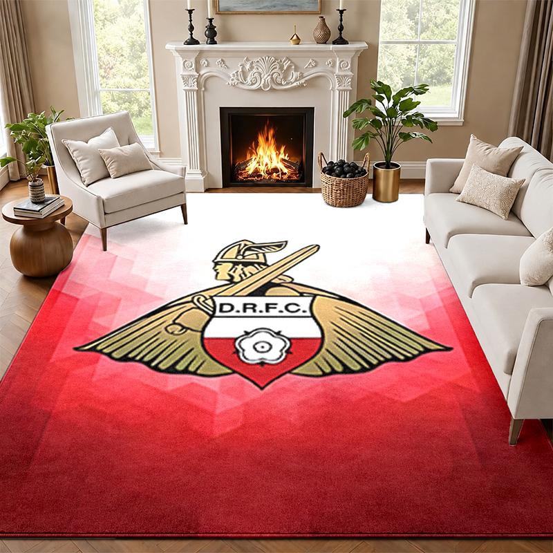 Doncaster Rovers Carpet Door Mat for Living Room or Bedroom Protective Mat Under Chair Office Decoration Christmas Gift Birthday Present