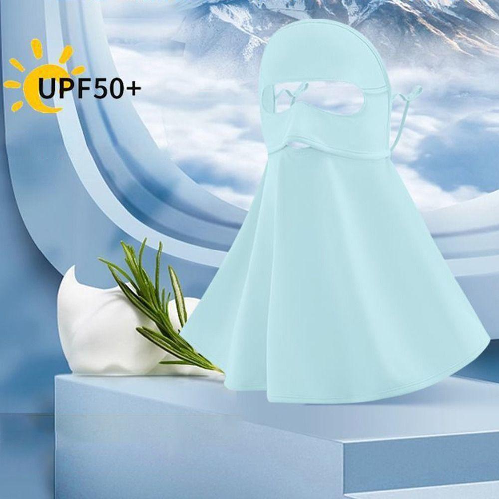 UV Protection Summer Breathable Mask Face Neck Shoulder Sunscreen Shawl for Women