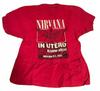 26 Nirvana In Utero 1993 LIVE Тур Футболка Курт Кобейн КРАСНЫЙ S-5XL DO420 Унисекс Футболка