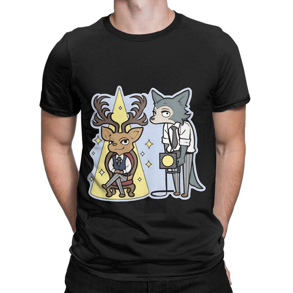 BEASTARS Финал Легоши Луи со Светом Чиби Забавная Графика 100% Хлопок Футболка BEASTARS Финальный Сезон Часть Топы Футболки Для Унисекс