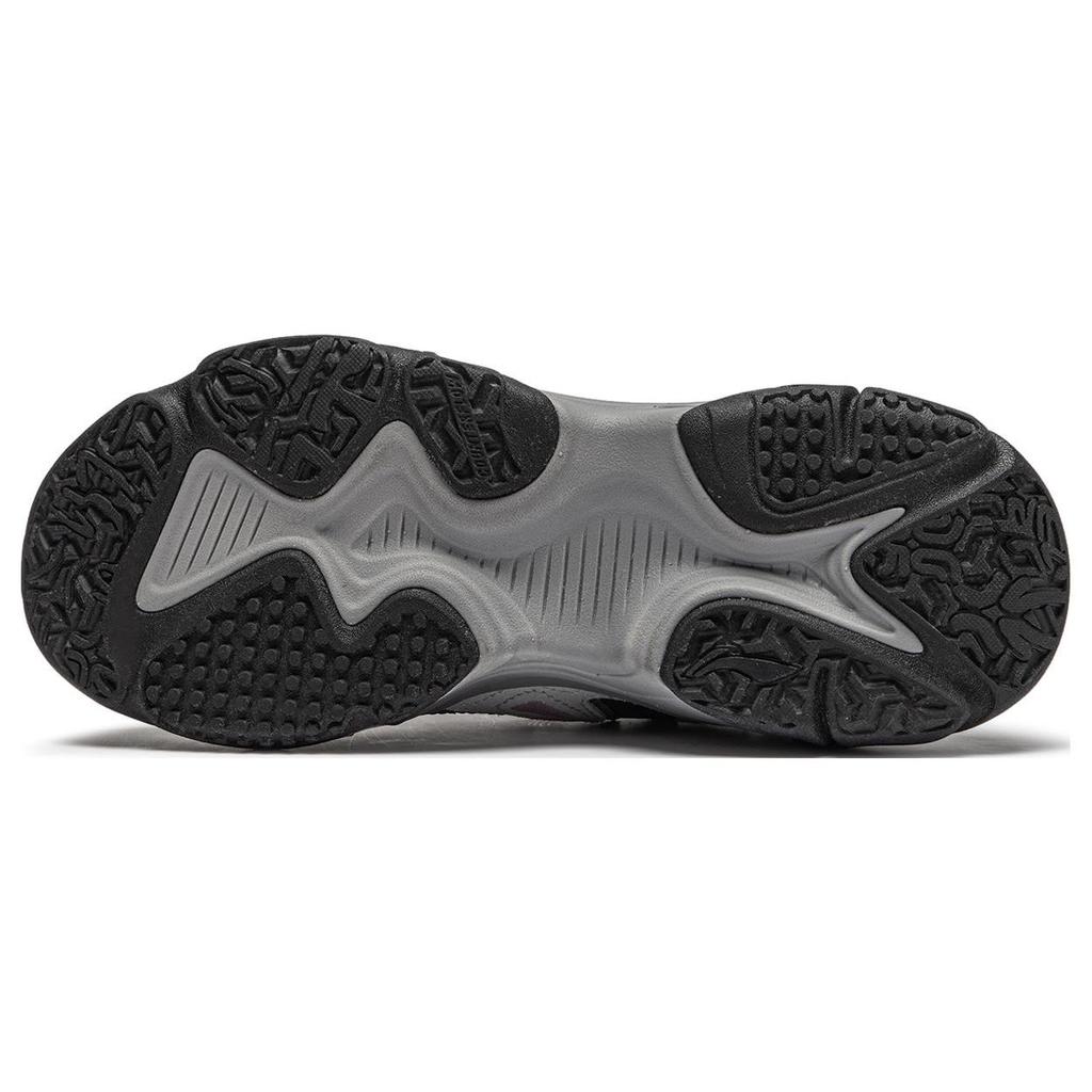 Li Ning CF Su Series Qian Hang Ce 2 Модные универсальные нескользящие прочные низкие повседневные туфли для повседневной носки Женские кроссовки Черный Серый AGLT168-8