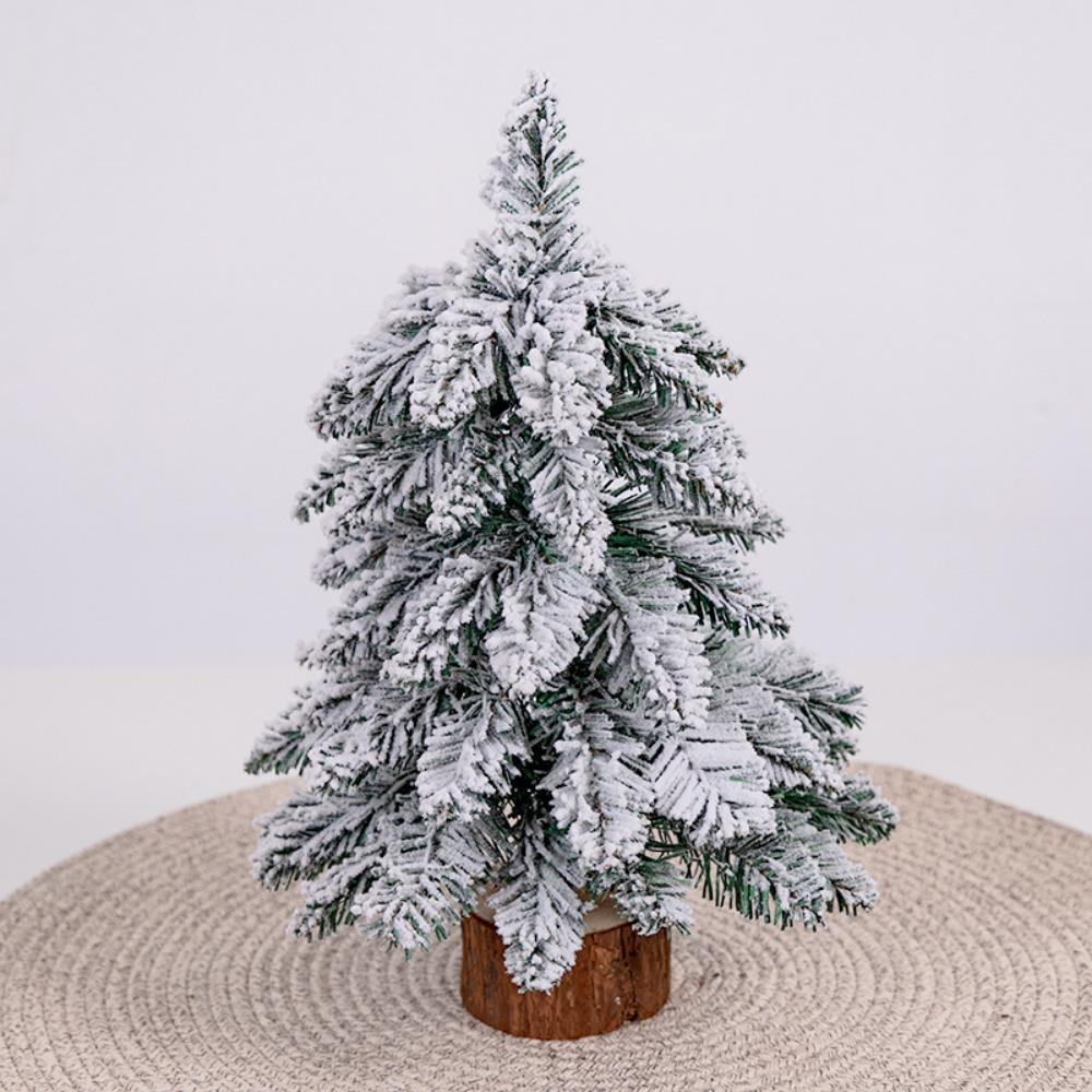 Mini Flocked Christmas Tree Pre Lit Artificial Tabletop Christmas Trees Snow Flocked Xmas Tree  DIY Decorations