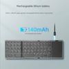 Складная Bluetooth-клавиатура, перезаряжаемая портативная мини-USB-беспроводная клавиатура с сенсорной панелью для планшетов Android IOS, синхронизация 3-х устройств