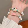 Ceramic Macaron Stylish Sea Shell Beaded Bracelet Womens Sweet Fresh Design Summer