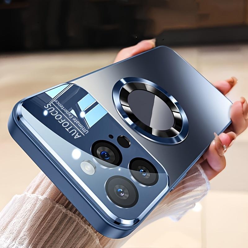 New Titanium iPhone Case for 17 16 15 14 Pro Max, Luxury Matte Magnetic Cover with Camera Lens Protector, Anti-Scratch Wireless Charging Phone Shell