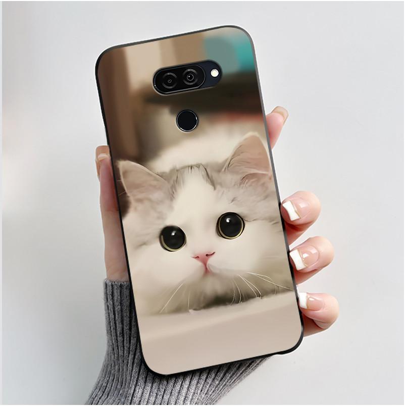 Casing For LG K40S K50S Soft Case LM-X430 LM-X540 Aesthetic Fashion Cute Cat Cartoon Phone Back Cover Shockproof Silicone Bumper