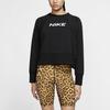 Nike Dri-FIT Get Fit Logo Printed Crewneck Casual Sports Sweatshirt Women Hooded Black CQ9306-010