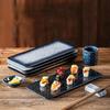 Japanese Style Ceramic Sushi Plate Restaurant Rectangle Dinner Plates Barbecue Flat Plates Home Tableware Kitchen Accessories