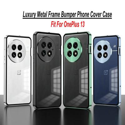 Для OnePlus 13 1+13 5G чехол роскошный алюминиевый сплав бампер рамка магнит закрытая металлическая задняя крышка для OnePlus 12 Nord CE 4 ace 3 Pro11 Funda Cases