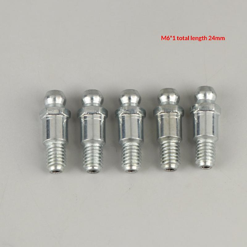 5Pcs Lengthened Grease Nipple Special Zerk M6 M8 M10 Metric Head Connector Straight Type