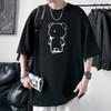 Мужская футболка оверсайз Little Bear 100% хлопок со спущенным плечом уличная футболка
