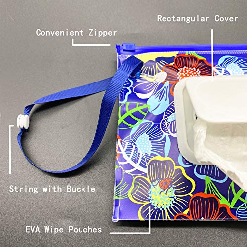 Portable Wet Wipes Case, Reusable & Refillable Travel Wipes Dispenser, Eco-Friendly Handy Baby Wipes Holder, Compact Size 17.8x13.7cm, Cute Cat Design