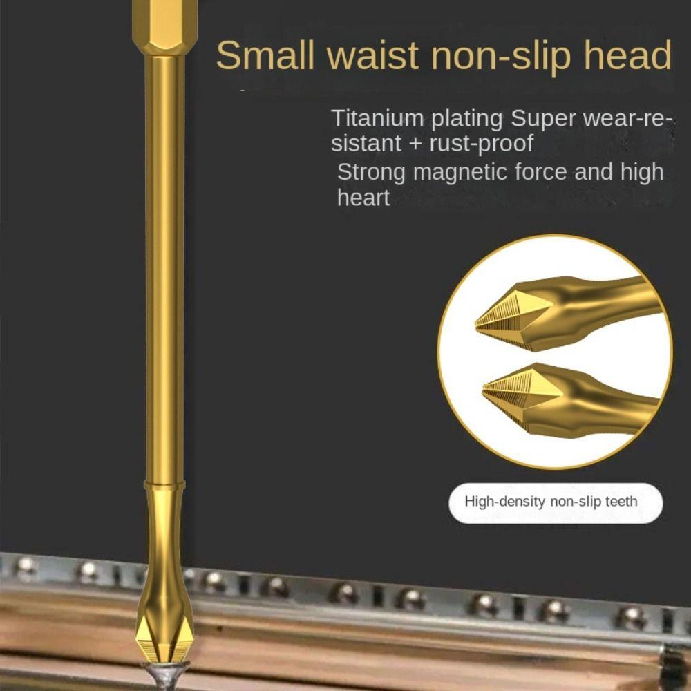 1/6 шт. Набор бит крестовых высокой твердости, противоскользящих PH2, для отвертки, с хвостовиком для установки в патрон, биты с крестообразным шлицем