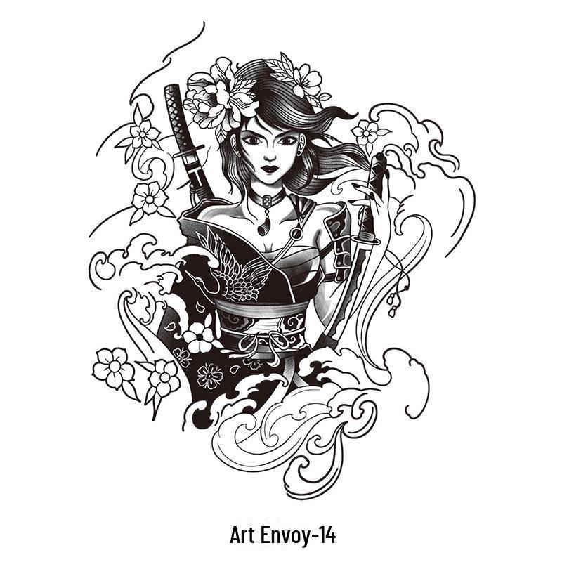 "Waterproof Semi-Permanent Herbal Tattoo Stickers for Men and Women - Durable Text Simulation Spot Tattoos"