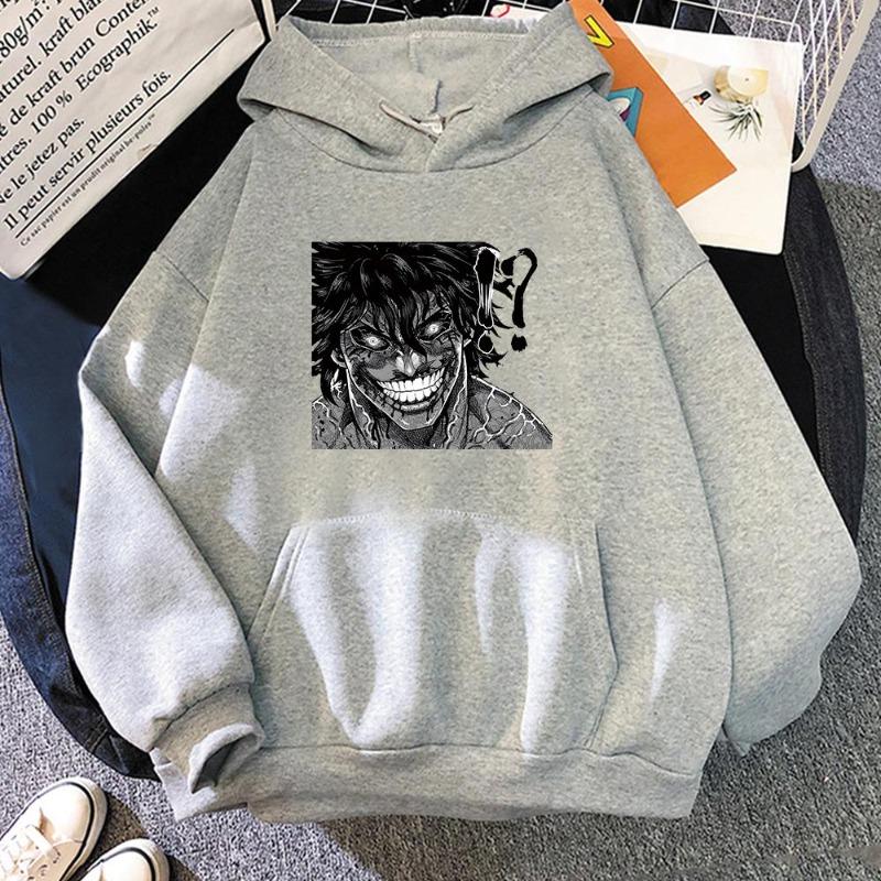 2026 Kengan Ashura Jun Sekibayashi Hoodie Japanese Anime Pattern Printed Men's Clothing Harajuku Fashion Casual Pullover