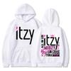 Новая мода Kpop мужские женские худи ITZY с принтом худи Осень и Зима Повседневный с длинным рукавом с капюшоном Kpop