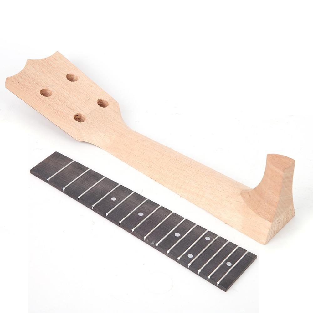 21in 23in Ukulele Fretboard Wooden Color Ukulele Neck Set Ukulele Replacement Neck  Concert Ukulele