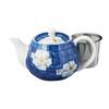 Ale-net Teapot, 17.5 X 11 X 10 Cm, 450cc, Dami-Matori Flower Design, Lightweight, Porcelain, Stylish
